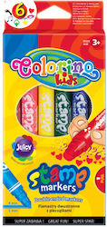 Colorino Μαρκαδόροι Σετ 6 Χρώματα Colorino Μαρκαδόροι Σετ 6 Χρώματα