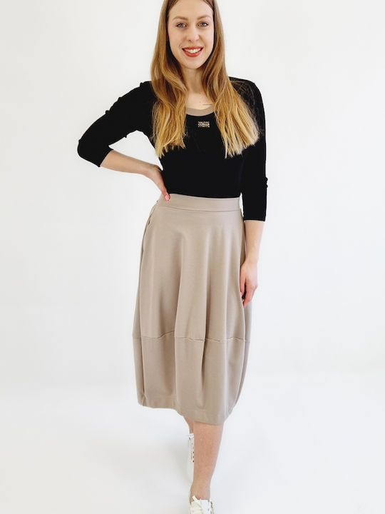 Brak Maxi Skirt in Beige color