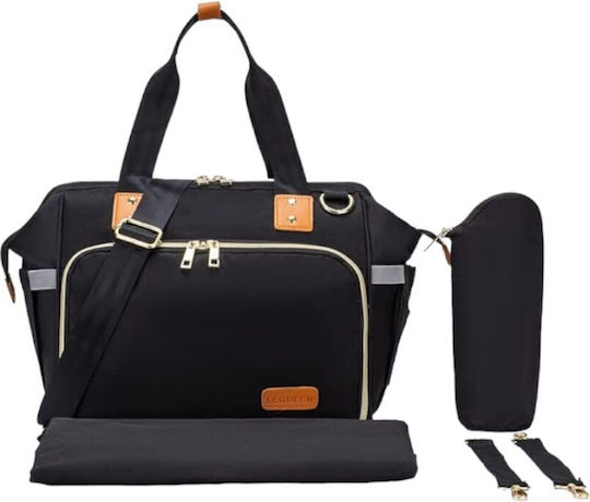 Queen Mother Shoulder/Hand Diaper Bag Black