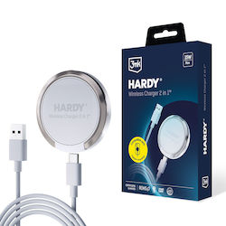 3MK Wireless Charger (Qi Pad) 15W Whites (Hardy)
