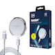 3MK Безжично зарядно (Qi Pad) 15W Бял (Hardy)