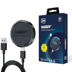 3MK Wireless Charger (Qi Pad) 15W Blacks (Hardy)