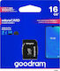 GoodRAM microSDHC 16GB Klasse 10 U1 UHS-I