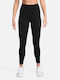 Dri-Fit One Drifit Hochtaillierte 7/8 Leggings Training Damen Gekürzte Leggings Hohe Taille Schwarz
