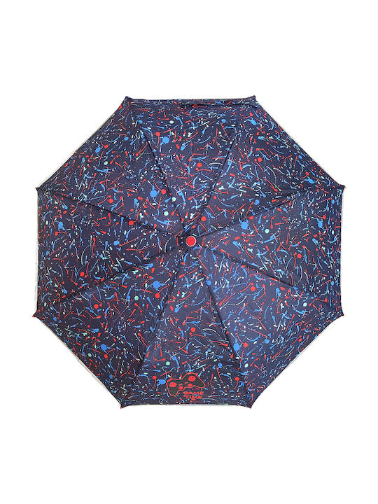 Gift-Me Kinder Regenschirm Faltbar Blau mit Durchmesser 92cm.