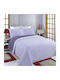Silk Fashion Lines Set Coverlet Queen Size Lila/purple 220x240cm 3pcs