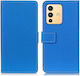 Halterung Brieftasche Leder / Synthetisches Leder / Kunststoff Blau (Vivo V23 5G)