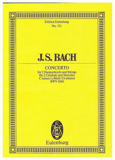 Bach Concerto In C Minor Bwv1060 Pocket Score