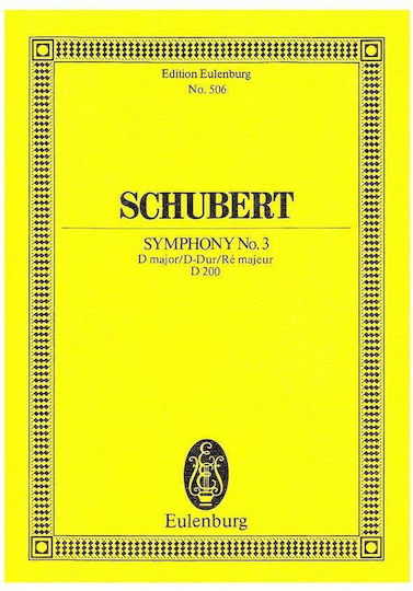Schubert Symphony Nr.3 In D Major D200 Pocket Score
