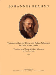 Johannes Brahms Variationen Uber Ein Thema Robert Schumann Op 9 Εκδόσεις Breitkopf