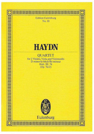 Haydn Quartet In D Minor Op.76/2 Pocket Score