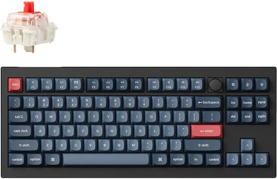 Keychron V3 Max QMK V3M-D1 Gaming Μηχανικό Πληκτρολόγιο Tenkeyless με Gateron Jupiter Red διακόπτες και RGB φωτισμό (Αγγλικό US)