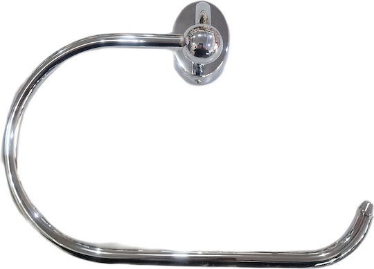 Gloria Ramfos Single Wall-Mounted Bathroom Ring Silver