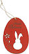 Ornament Pendant Egg Red 10x6cm