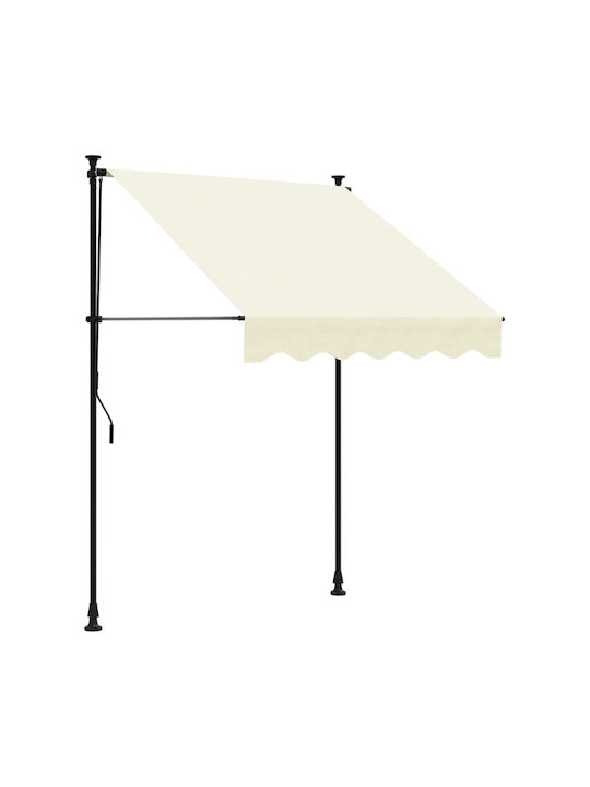 vidaXL Terrace Tent with LED Light Beige 1.5x1.5cm