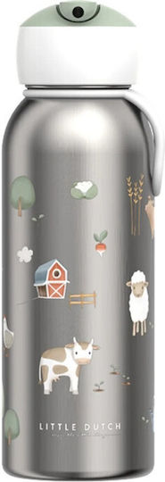 Little Dutch Неръждаем Термос Flip-up Campus Little Farm 350ml