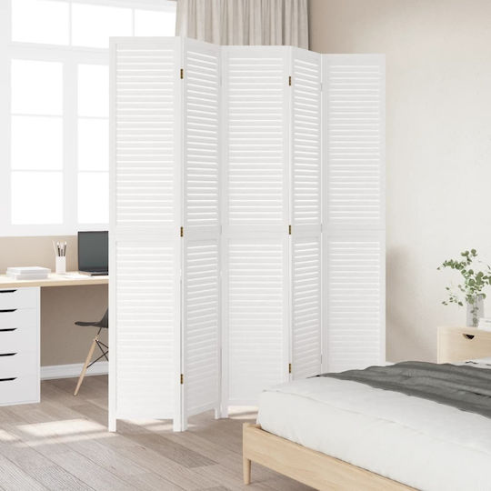 vidaXL Dekorativer Raumteiler Hölzernes mit 5 Paneelen 175x220cm