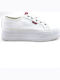 Damen Flatforms Sneakers Weiß