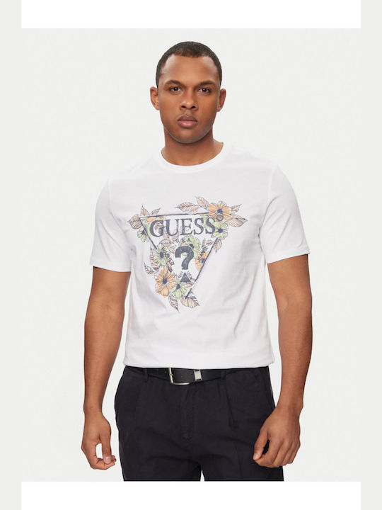 Guess Ανδρικό T-shirt Κοντομάνικο Λευκό