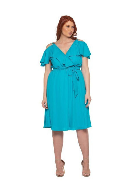 Silky Collection Dress Turquoise