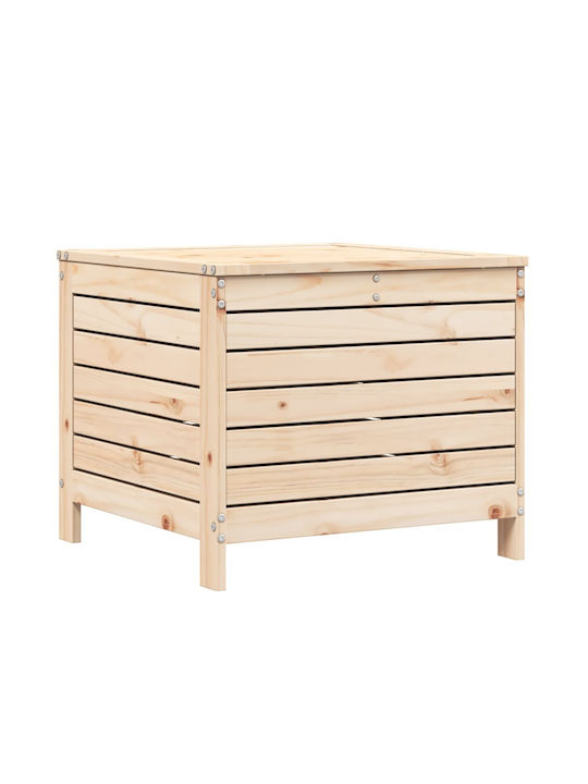 Wooden Garden Stool Cube Outdoor Brown 62x63.5x...