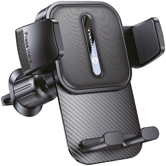 Forcell Suport Auto pentru Telefon cu cârlige reglabile Neagră
