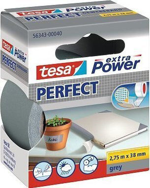 Tesa Tesa Extra Power Perfect Gewebeband 2,75m 38mm Grau