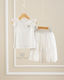 Angel Wings White Baptism Clothes Set with Top and Skirt made of Tulle 2 Pieces