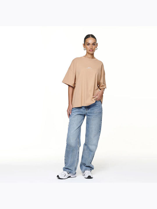 Pegador Woman Yunta Heavy Oversized Tee Washed Safari Sand Γυναικειο Κοντομανικο Μπεζ