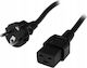Manhattan Schuko / IEC C19 - Schuko / IEC C19 Cable 2.5m Μαύρο 302821