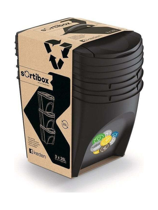 Kosz Na Śmieci Prosperplast Kosz Do Segregacji Odpadów Sortibox 3 X 25 L Kosz Na Śmieci Prosperplast Kosz Do Segregacji Odpadów Sortibox 3 X 25 L