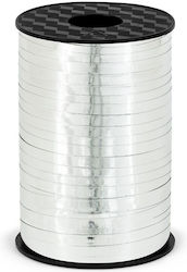 Party Deco Metallic Silver Plastic Ribbon Universal 5 Mm