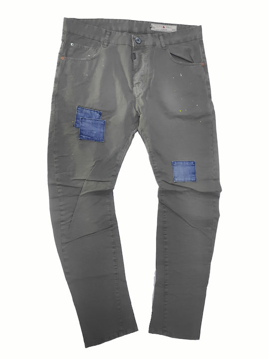 Badge Men's Jeans Pants Xaki