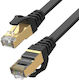 Unitek Flat S/FTP Cat.7 (10Gbps) Καλώδιο Δικτύου Ethernet 15m Μαύρο