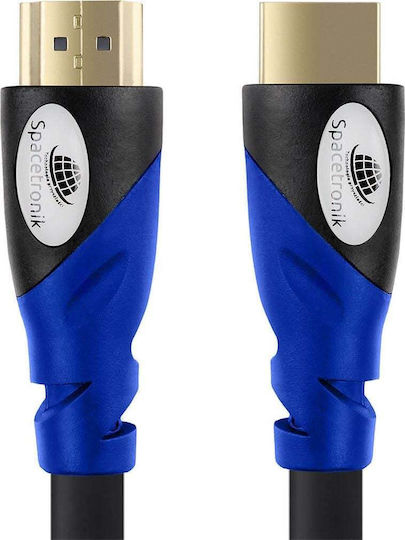 Spacetronik HDMI 2.0 Premium High Speed 4K 60Hz HDR Kabel HDMI-Stecker - HDMI-Stecker 15m Blaue