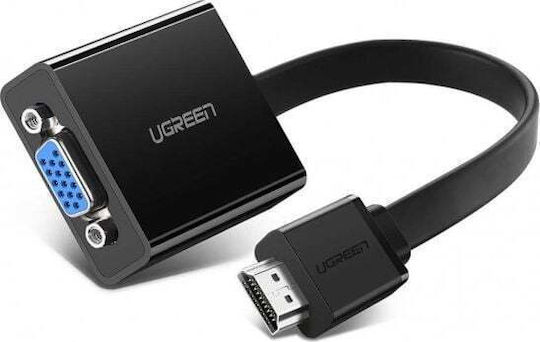 Ugreen Converter HDMI VGA micro USB 3.5mm Male to HDMI VGA micro USB 3.5mm Female 1 Piece UGR377BLK