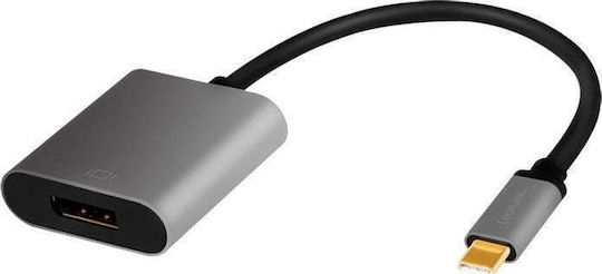 LogiLink USB-C / DisplayPort Männlich Zu USB-C / DisplayPort Weiblich Grau 1Stück