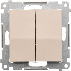 Kontakt-Simon Wall Switch Without Frame Ecru