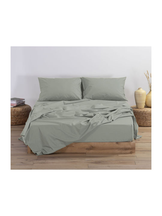 Nef-Nef Bettlaken für Einzelbett mit Gummiband 100x200+30cm. Basic 011710 Mint