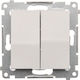 Kontakt-Simon Double Wall Switch Without Frame White