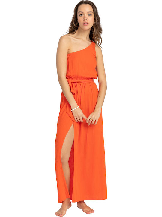 Too Funky Rochii De Vară Pentru Femei Maxi Rochie Portocalie