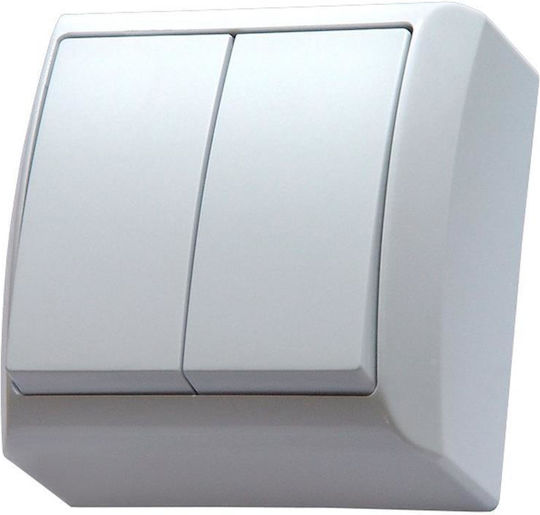 Ospel Wall Switch Lighting Two-Way with Frame White
