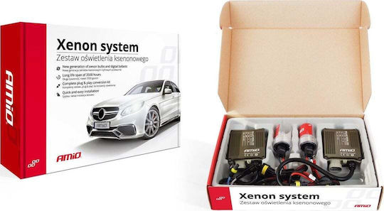 AMiO Xenon Σετ Φωτισμού Αυτοκινήτου H8 Can bus 55W 12V Ψυχρό Λευκό