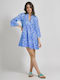 Ble Resort Collection Sommer Maxi Kleid White Blue