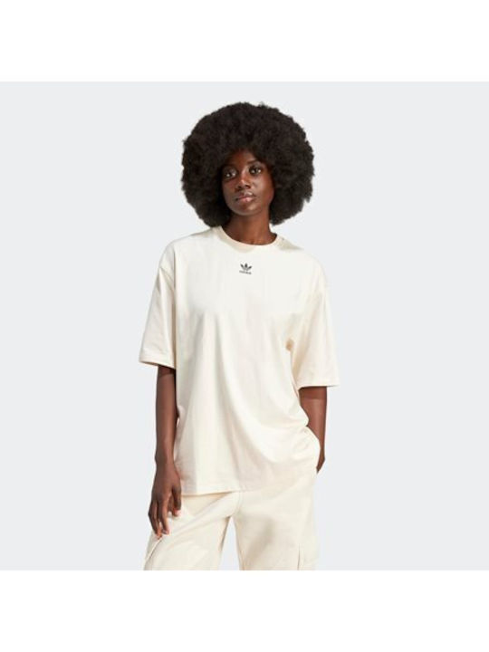 Adidas Adicolor Essentials Damen Oversized T-Shirt Beige