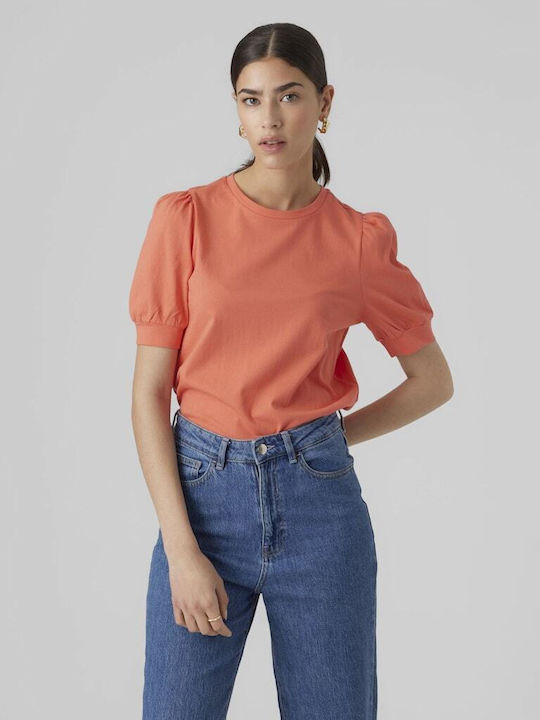 Vero Moda Georgia Γυναικεία Μπλούζα Βαμβακερή Georgia Peach