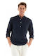 Jack & Jones Men's Shirt Linen navy