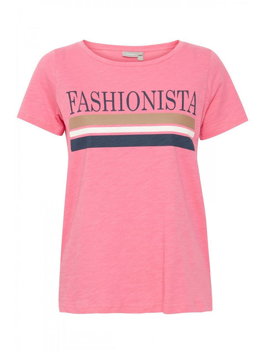 Fransa Damen T-Shirt Pink