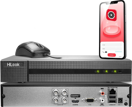 Hikvision Înregistrare video DVR 4 canale DVR-4CH-5MP