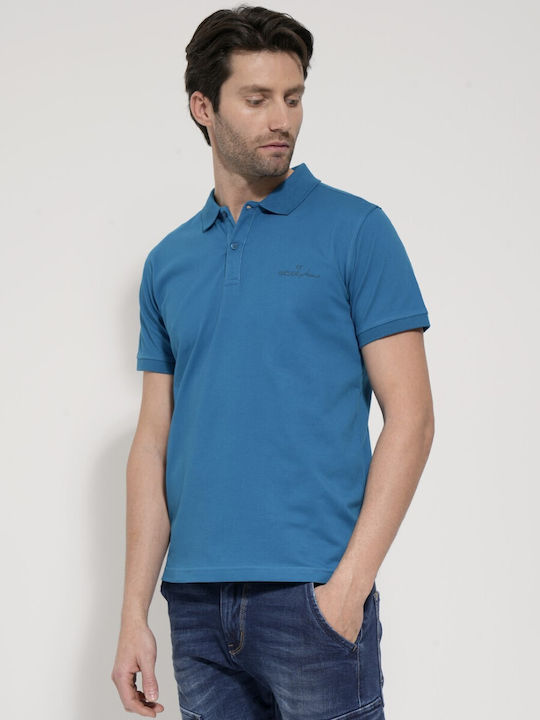 Tresor Herren Kurzarmshirt Polo Petrol Blue